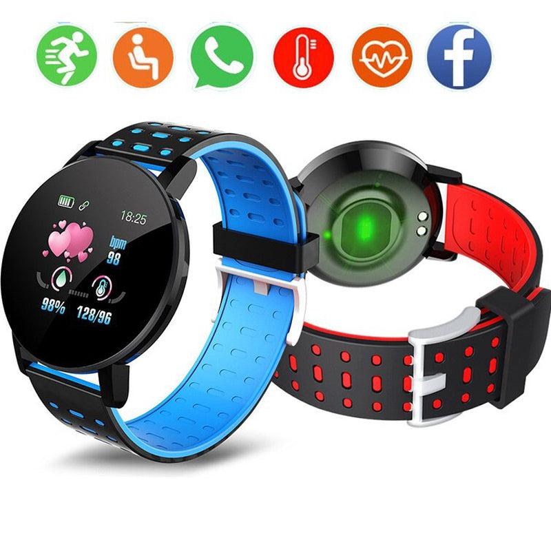 Waterproof Smartwatch with Heart Rate Monitor, Blood Pressure, Fitness Tracker for Men and Women